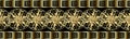 Baroque gold 3d seamless borders pattern. Greek key meander borders Royalty Free Stock Photo