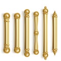 Baroque gold door handles for room interior