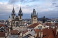 Baroque and Gothic Architecture of Tyn Church in Prague