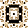 Baroque greek style abstract seamless pattern design