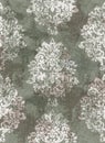 Baroque grunge texture pattern Vector. Floral ornament decoration old effect. Victorian engraved retro design. Vintage Royalty Free Stock Photo