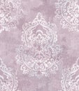 Baroque grunge texture pattern Vector. Floral ornament decoration old effect. Victorian engraved retro design. Vintage Royalty Free Stock Photo