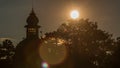 Baroque Hanavsky pavilion in Prague at sunset, Czech Republic.