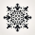 Baroque-inspired Black Snowflake Scarf Vector Art