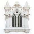 Baroque-inspired Georgian Window On White Background Royalty Free Stock Photo