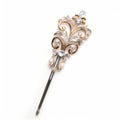 Baroque-inspired Gold And Silver Hairpin With Pearls And Crystals