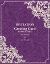 Baroque invitation card rich Vector. Royal victorian ornament backgrounds