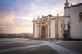 Baroque Library or Joanine Library Facade at University of Coimbra Courtyard - Coimbra, Portugal