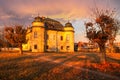 Baroque mansion in Hronsek with corner bastion Royalty Free Stock Photo