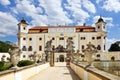 Baroque Milotice castle and gardens, South Moravia, Czech republic