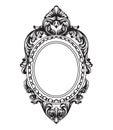 Baroque Mirror frame. Vector French Luxury rich intricate ornaments. Victorian Royal Style decors Royalty Free Stock Photo