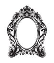 Baroque Mirror frame. Vector French Luxury rich intricate ornaments. Victorian Royal Style decors Royalty Free Stock Photo