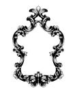 Baroque Mirror frame. Vector French Luxury rich intricate ornaments. Victorian Royal Style decors Royalty Free Stock Photo