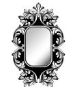 Baroque mirror frame. Vector Imperial decor design elements. Rich encarved ornaments line arts Royalty Free Stock Photo