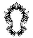 Baroque Mirror original frame. Vector French Luxury rich intricate ornaments. Victorian Royal Style decors