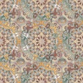 Baroque old style seamless pattern. Floral ornamental background. Repeat vector greek backdrop. Geometric ornament with vintage Royalty Free Stock Photo