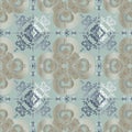 Baroque old style seamless pattern. Floral ornamental background. Repeat vector greek backdrop. Geometric ornament with vintage Royalty Free Stock Photo