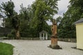 Baroque outbuildings in the beautiful gardens of Berleburg Palace, Bad Berle Bridge, North Rhine-Westphalia