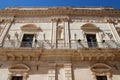 baroque palace (senato) in syracuse in sicily in (italy) Royalty Free Stock Photo