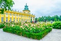 Baroque palace in Wilanow hidden behind a rose orchard, Warsaw, Poland ...IMAGE Royalty Free Stock Photo