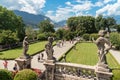 Baroque park garden of island Bella - isola Bella of Lake Maggiore in Italy Royalty Free Stock Photo