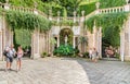 Baroque park garden of island Bella - isola Bella of Lake Maggiore in Italy Royalty Free Stock Photo