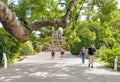 Baroque park garden of island Bella - isola Bella of Lake Maggiore in Italy Royalty Free Stock Photo