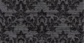Baroque pattern texture Vector. Royal fabric background. Luxury background decor complete black colors
