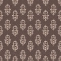 Baroque pattern wallpaper damask seamless coffee and cream