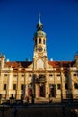 Baroque pilgrim place Loreto Monastery, facade of Prazska Loreta Church of the Nativity of Our Lord, Kostel Narozeni Pane, Royalty Free Stock Photo