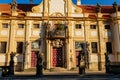 Baroque pilgrim place Loreto Monastery, facade of Prazska Loreta Church of the Nativity of Our Lord, Kostel Narozeni Pane,