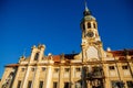 Baroque pilgrim place Loreto Monastery, facade of Prazska Loreta Church of the Nativity of Our Lord, Kostel Narozeni Pane,