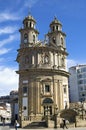 Baroque pilgrims church Virxe Peregrina Pontevedra Royalty Free Stock Photo