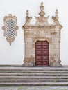 Baroque Portal of the Lar de Sao Francisco retirement home. Guimaraes, Portugal