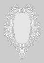Baroque Rococo Mirror frame decor. Vector French Luxury rich carved ornaments and Wall Frames. Victorian Royal Style frame