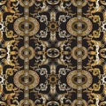 Baroque seamless pattern. Vector damask background. Baroque wall Royalty Free Stock Photo