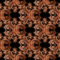 Baroque seamless pattern. Royalty Free Stock Photo