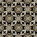Baroque seamless pattern. Vector jewelry floral background. Repeat antique style Damask backdrop. Vintage leaves
