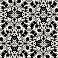 Baroque seamless pattern. Vector ornamental Damask background. Antique floral baroque ornaments in Victorian style. Vintage Royalty Free Stock Photo