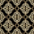 Baroque seamless pattern. Vector ornamental Damask background. G Royalty Free Stock Photo