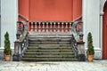 Baroque staircase in the courtyard of the former college of the Jesuits