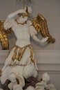 baroque statue of an archangel in a church (kirche am hof) in vienna (austria)