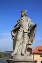 Baroque Statue of Pippin King of Franconia Royalty Free Stock Photo