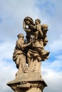 Baroque statue of st. Anne on Charles bridge, Prague Royalty Free Stock Photo