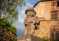 Baroque stony figure of the Dwarf Cabinet near Castle of Nove Mesto nad Metuji, Czech Republic