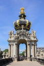 The Baroque style of crown gate at the Zwinger Palace, Germany