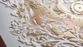 Baroque style gold brocade adds elegance to decor generated by AI