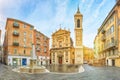 Baroque style Nice cathedral in the morning, France Royalty Free Stock Photo