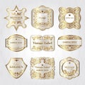 Baroque style pearl white labels