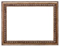 Baroque style picture frame with cut out canvas Royalty Free Stock Photo